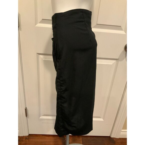 Acne Studios Black Pencil Skirt W/ Front Pocket & Slit, Size 8 (US) - Picture 4 of 7